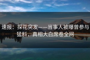 速报：探花突发——当事人被曝曾参与猛料，真相大白席卷全网