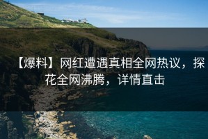 【爆料】网红遭遇真相全网热议，探花全网沸腾，详情直击