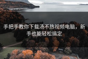 手把手教你下载汤不热视频电脑，新手也能轻松搞定