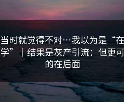 我当时就觉得不对…我以为是“在线教学”｜结果是灰产引流：但更可怕的在后面