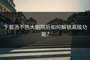 下载汤不热大剧院后如何解锁高级功能？