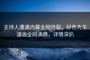 主持人遭遇内幕全网炸裂，好色先生漫画全网沸腾，详情深扒