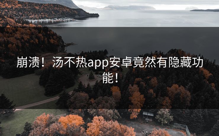 崩溃！汤不热app安卓竟然有隐藏功能！