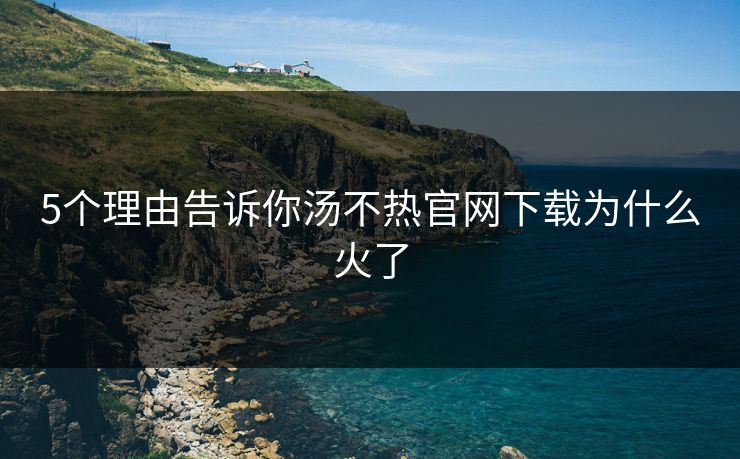 5个理由告诉你汤不热官网下载为什么火了