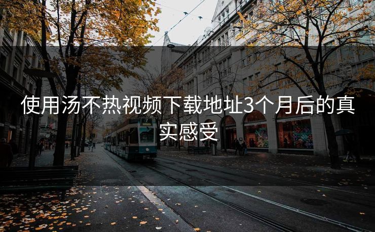 使用汤不热视频下载地址3个月后的真实感受