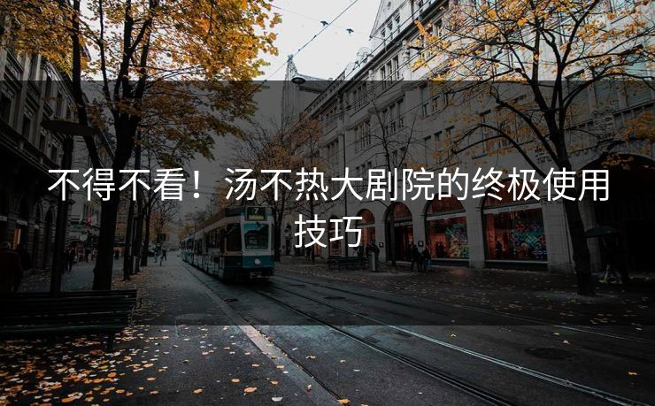 不得不看！汤不热大剧院的终极使用技巧